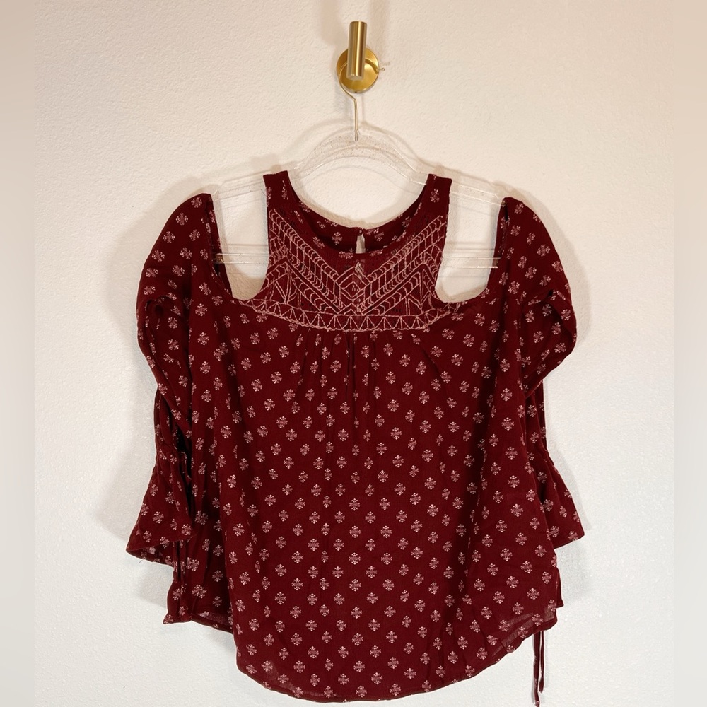 Lucky Brand NWT Off The Shoulder Boho Top Size XS